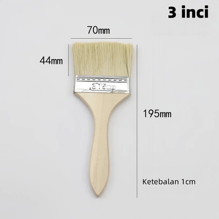 Kuas cat 3 inci gagang kayu